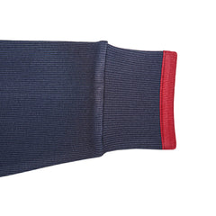 Men's Premium Contrast Sleeve Knit Henley Sweater