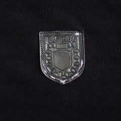 Black Self Linning 3- Tunic Polo Shirt