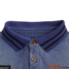 Women's Sky Blue Shaded Polo Shirt
