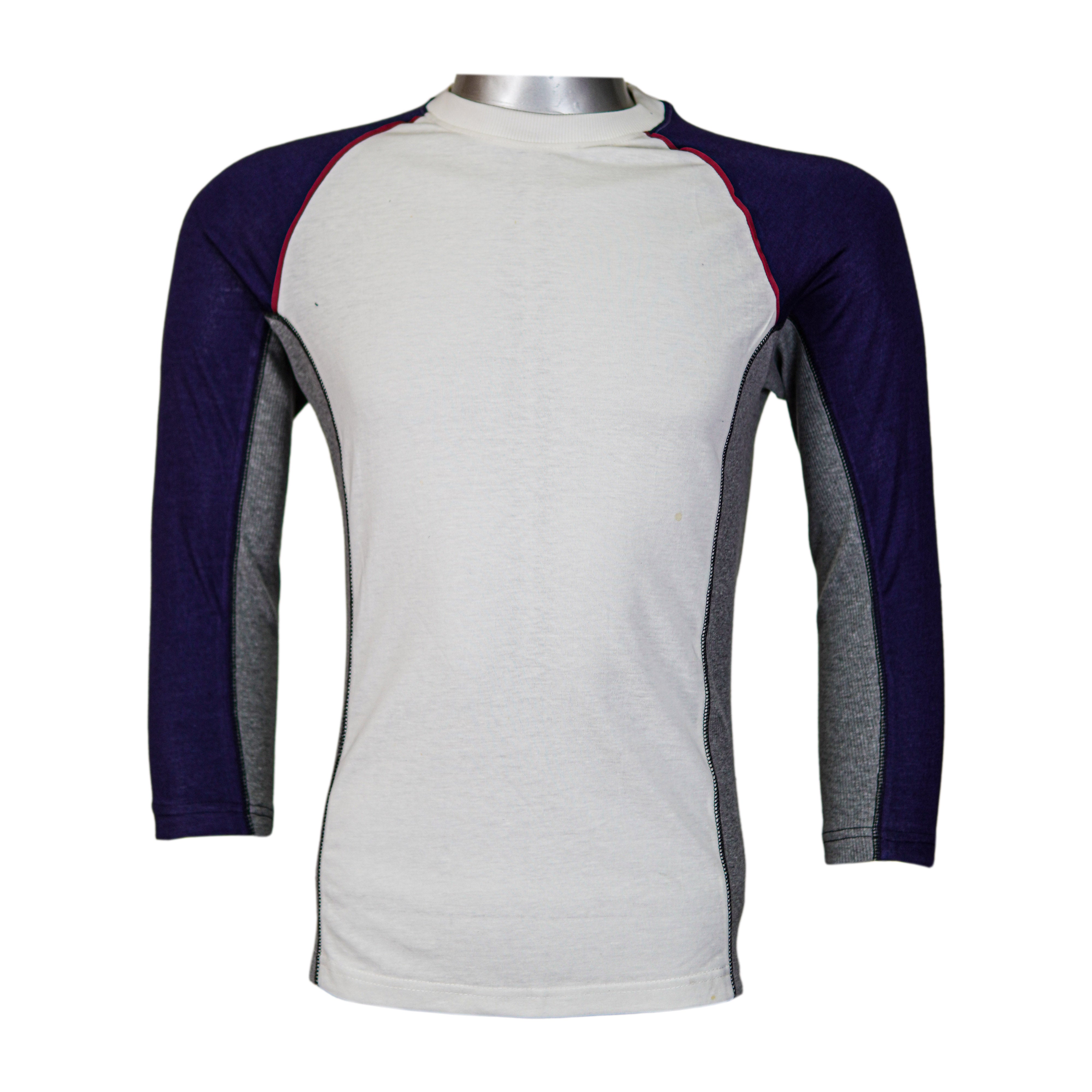Side Panal Mesh Fabric Against Sweating Long Sleeve Raglan T Shirt - Foxy Garments