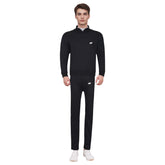 Long Sleeve Placket Polo Shirt with Trouser Tracksuit