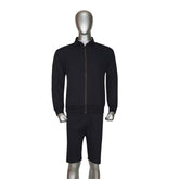 Full Zip Long Sleeve Polo Shirt with Short Tracksuit