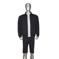 Full Zip Long Sleeve Polo Shirt with Short Tracksuit