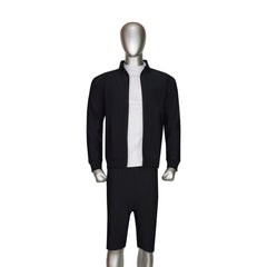 4-Way Stretched Full Zip Long Sleeve Polo Shirt and Short Tracksuit