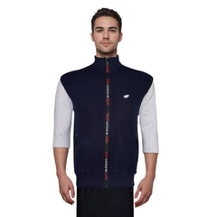 Men’s Full-Zip Sleeveless Rib Sweatshirt