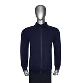 Men’s Long Sleeve Full Zip Rib Polo Shirt
