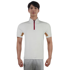Men's Rib Short Sleeve Side Panel Polo Shirt
