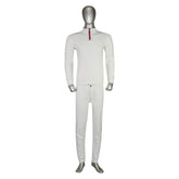 Quarter Zip Long Sleeve Rib Sweatshirt with Rib Trouser