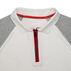 Men’s Raglan Sleeve Zip Polo Shirt with Side Panel