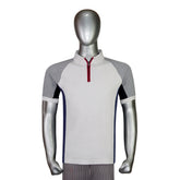 Men’s Raglan Sleeve Zip Polo Shirt with Side Panel