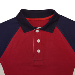S/J Side Panal Raglan Polo Shirt