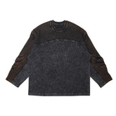 Contrast Vintage Wash Thermal Padded Sweat Shirt