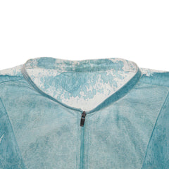 Mesh Fabric Quarter-Zip Long-Sleeve Fancy Kurta