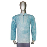 Mesh Fabric Quarter-Zip Long-Sleeve Fancy Kurta