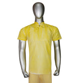 Quarter-Zip Short-Sleeve Fancy Kurta