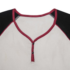 Y-Neck Raglan Long Sleeve Thermal T-Shirt