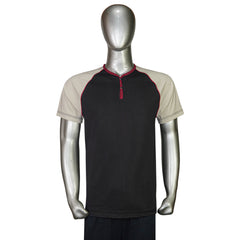 Y-Neck Raglan Short Sleeve T-Shirt