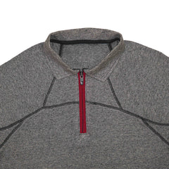 Short Sleeve Thermal Quarter Zip Polo Shirt