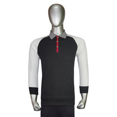Raglan contrast Full Sleeve Polo Shirt