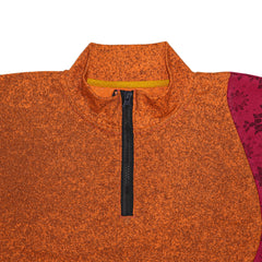 Vibrant Quarter-Zip Knit Pullover Sweatshirt