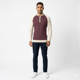 Long Sleeve "Short Zip Fashion" Sweat Shirt