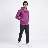 Contrast Rib Shining Orlando Plain Hoodie