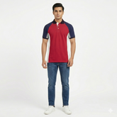 S/J Side Panal Raglan Polo Shirt