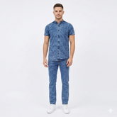Cracked wash look Denim Suit