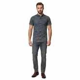 Short Sleeve Denim Suit