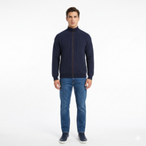 Men’s Full Zip Long Sleeve Rib Sweatshirt