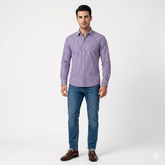 4-Way Stretched Narrow Lining Formal Dress Shirt with causal wearing feelings