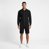 Full Zip Long Sleeve Polo Shirt with Short Tracksuit