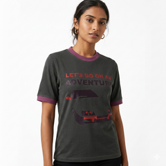 Women "ADVENTURE" Printed T Shirt