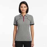 Short Sleeve Thermal Quarter Zip Polo Shirt