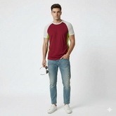 Mesh Side Panel Against Sweating Raglan T Shirt