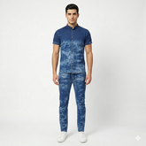 Half Sleeve Shaded Denim Suit