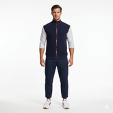 Men’s Full-Zip Sleeveless Rib Sweatshirt