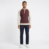 Rib Body "Short Zip Fashion" Sweat Shirt