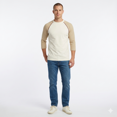 T Shirt With Rib Long Sleeve