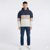 Men’s Down-Shoulder Panel Pullover Hoodie