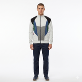 Full Zip Long Sleeve Multi Panal Sweatshirt