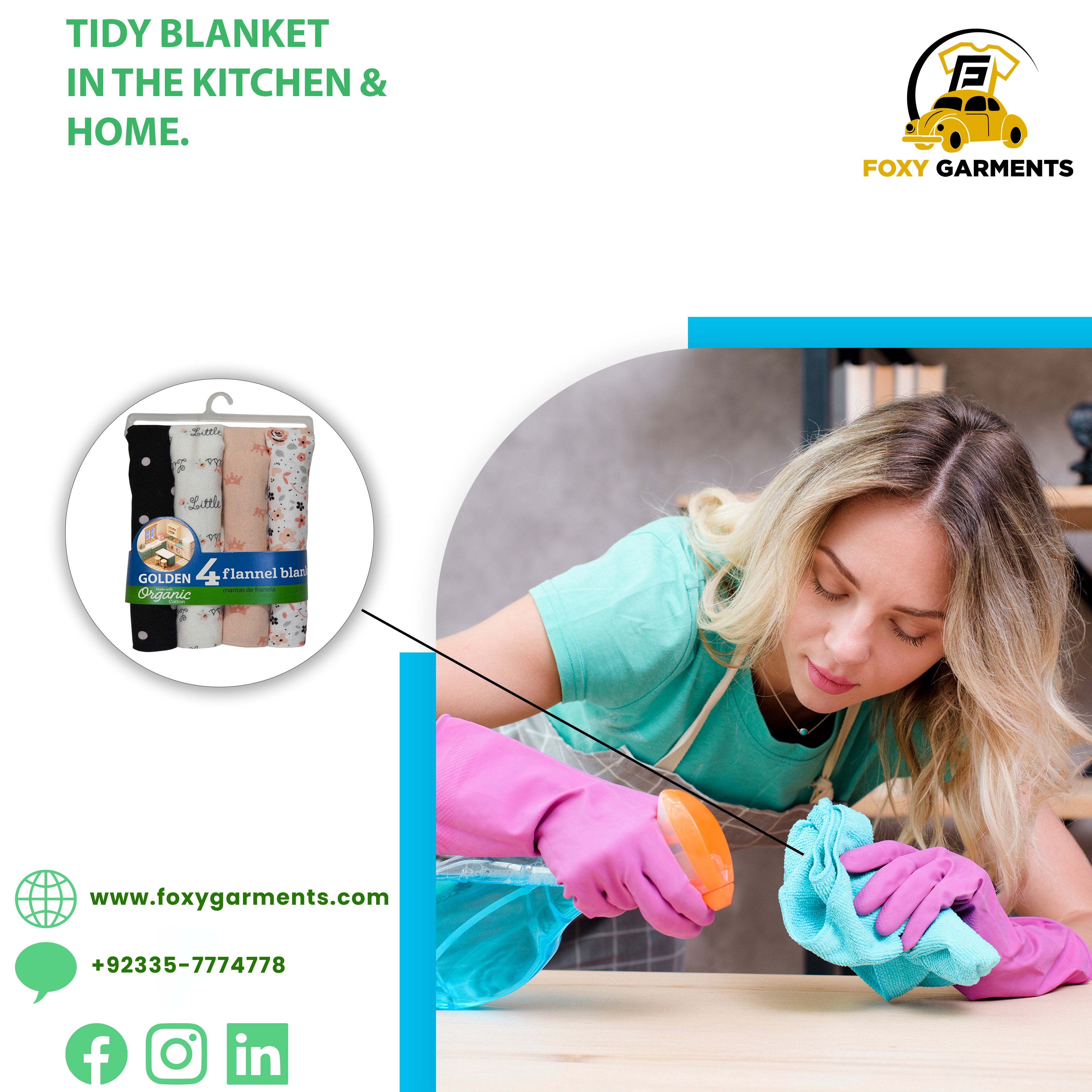 4-PIECE PACK FLANNEL SHEET FOR HOME CLEANESS - Foxy Garments