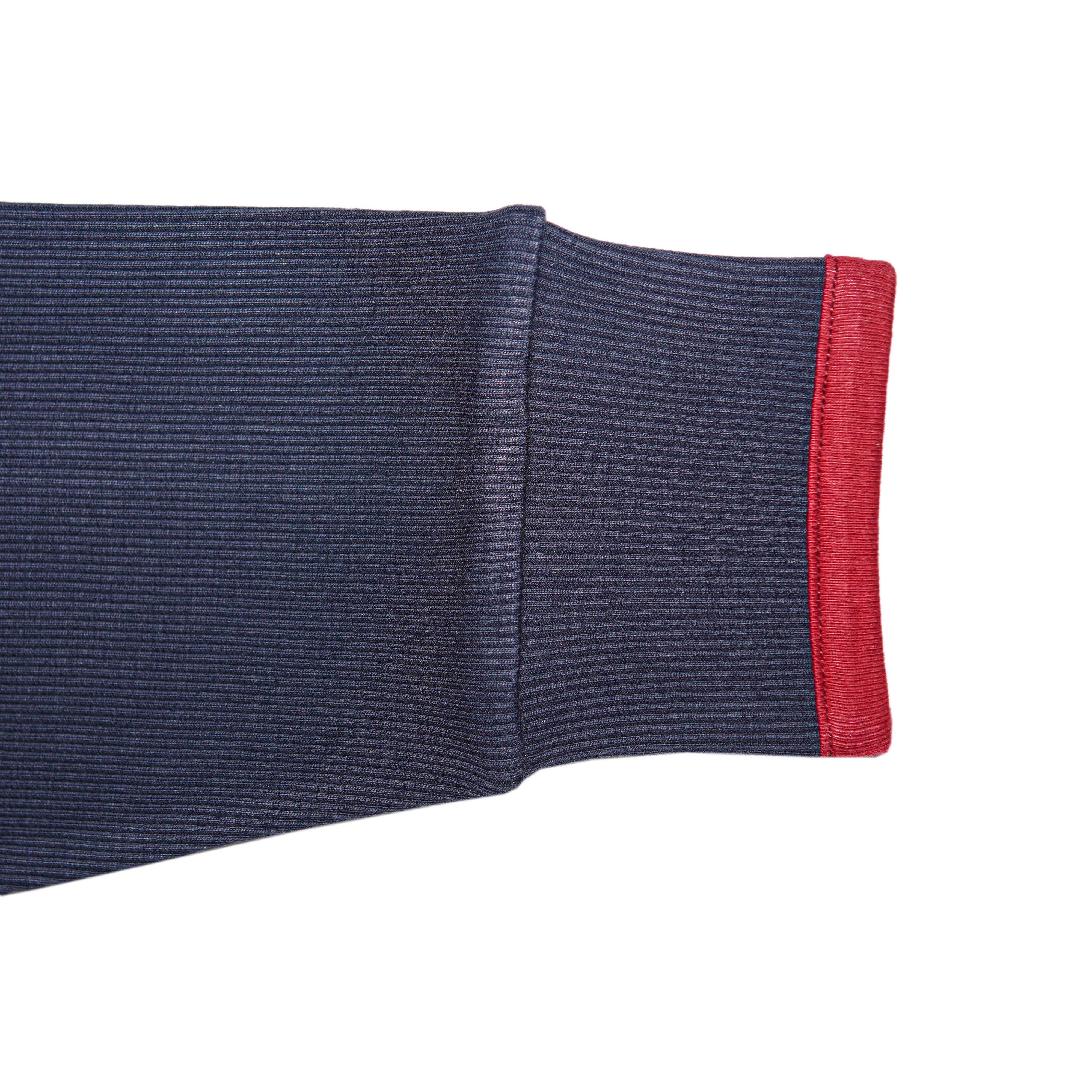 Men's Premium Contrast Sleeve Knit Henley Sweater