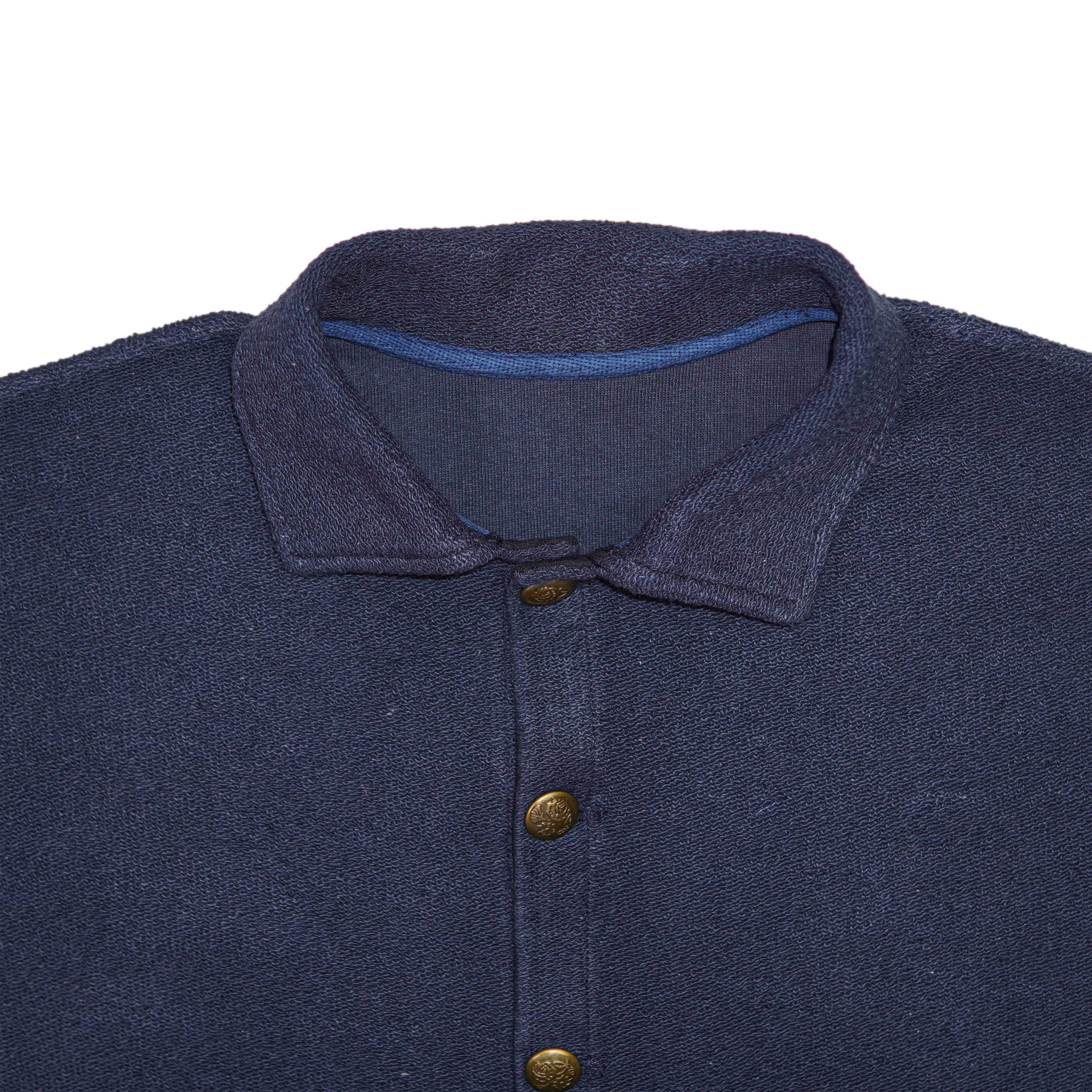 Men's Premium Navy Knitted Button-Down Cardigan