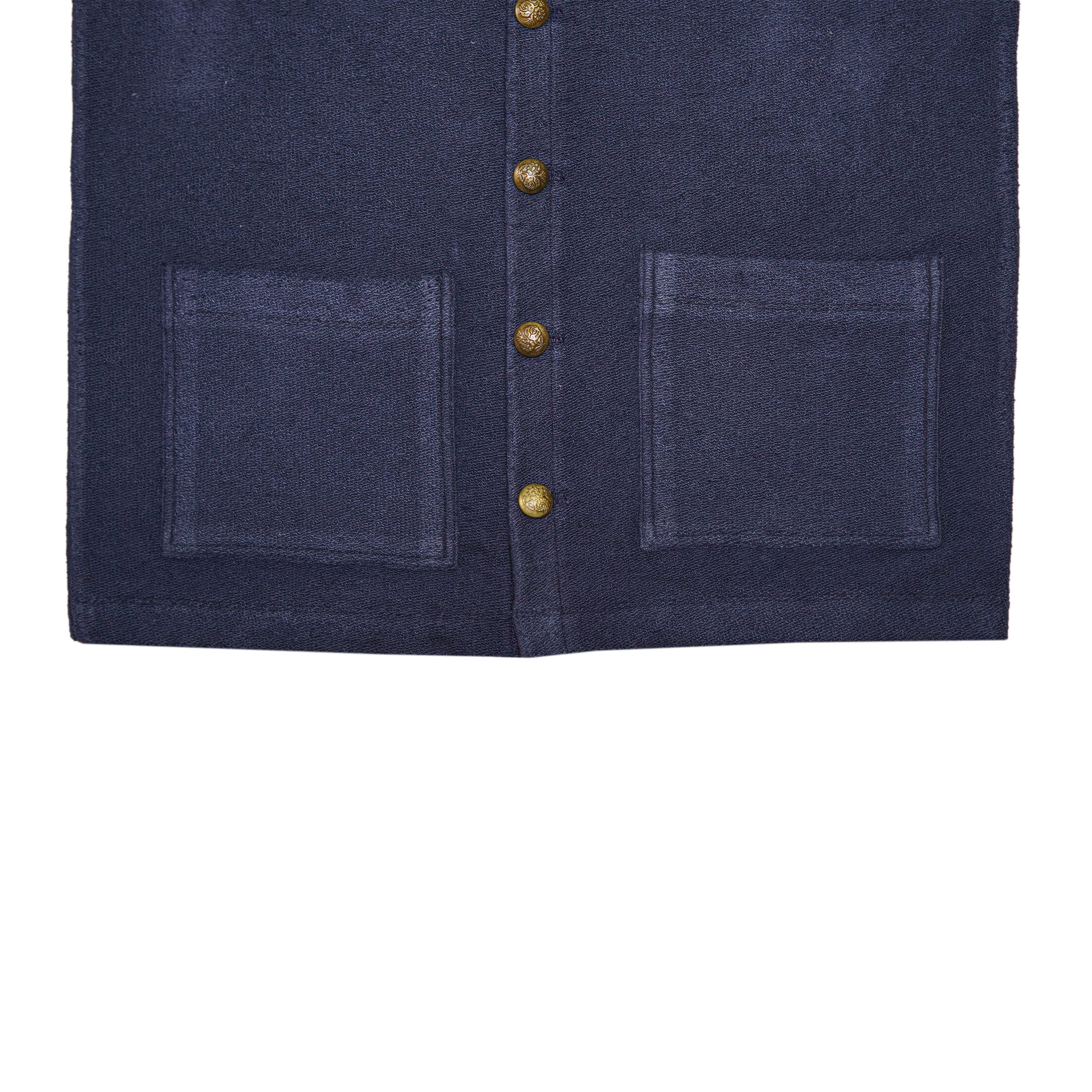 Men's Premium Navy Knitted Button-Down Cardigan