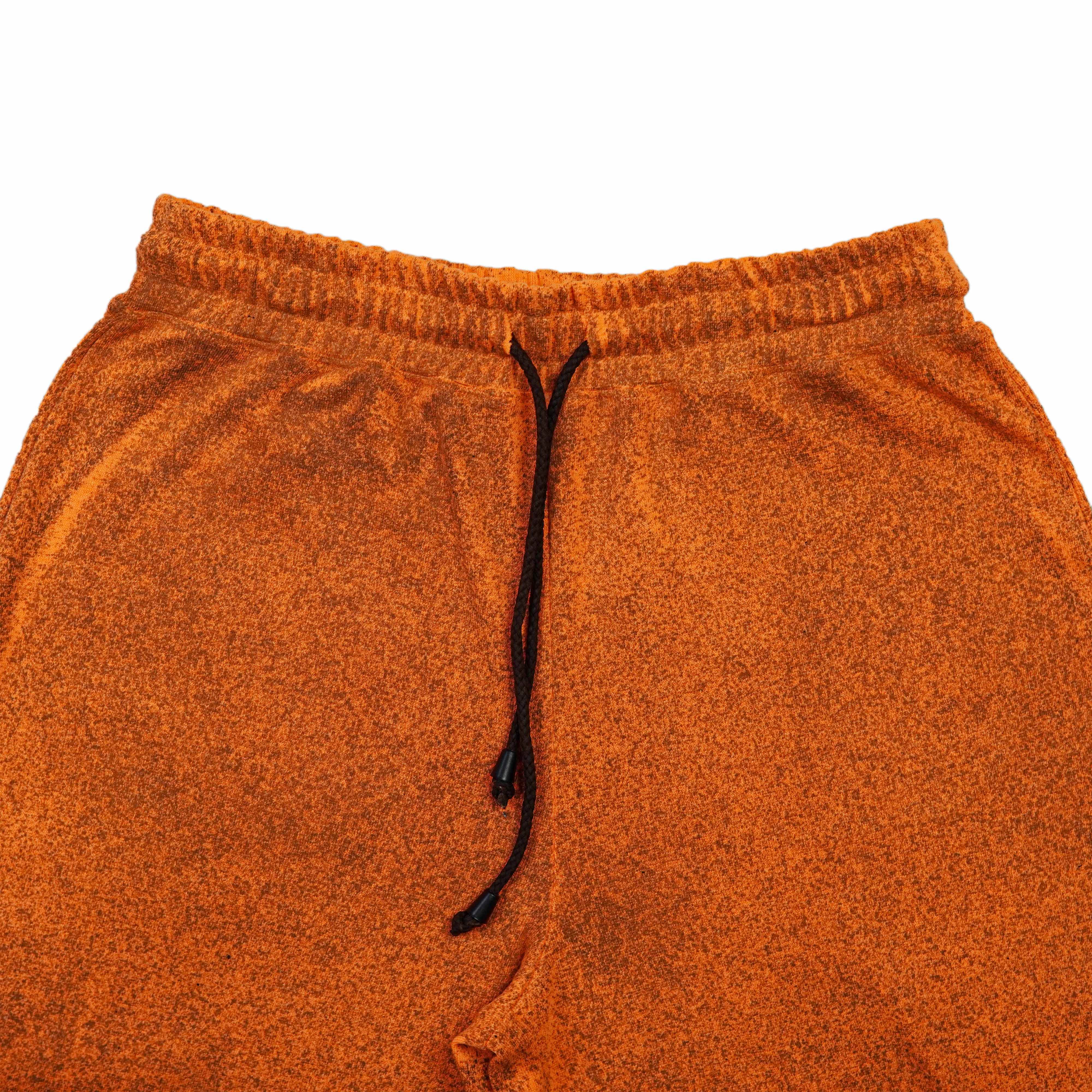 Oversized Ribbed Knit Street-Joggers – Burnt Orange