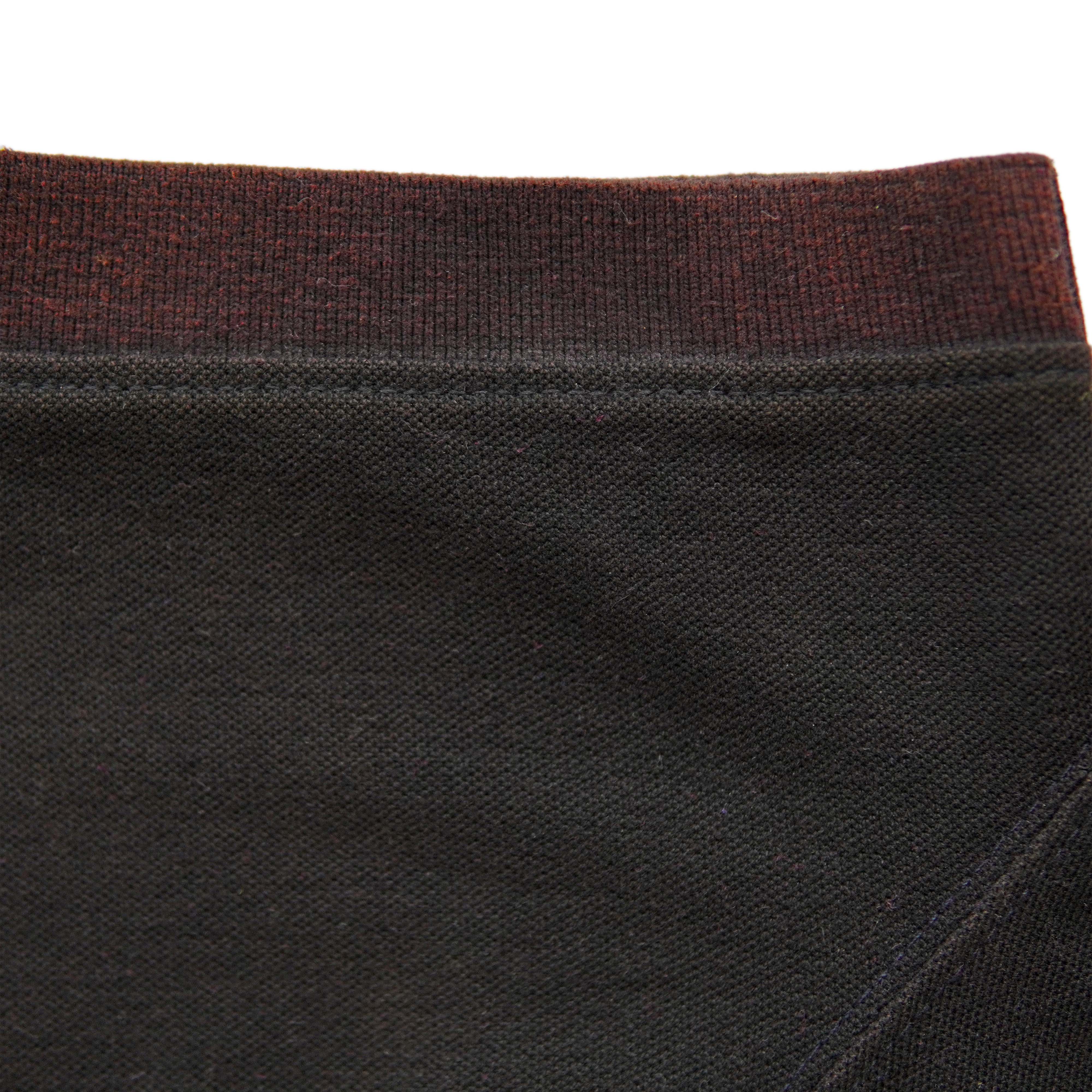 Black Acid Washed Contrast Collar Polo Shirt