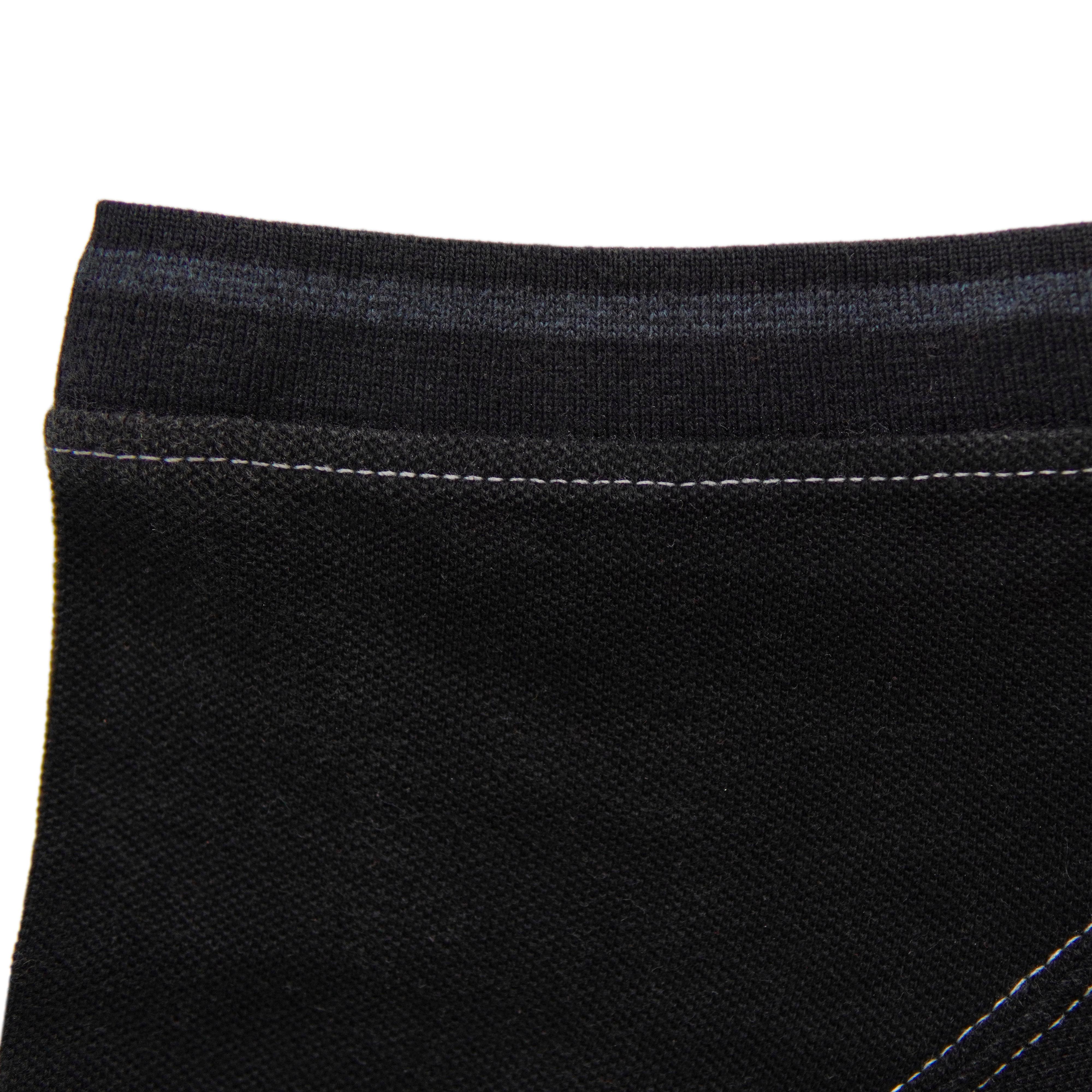 Black Self Linning 3- Tunic Polo Shirt