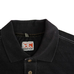 Black Self Linning 3- Tunic Polo Shirt