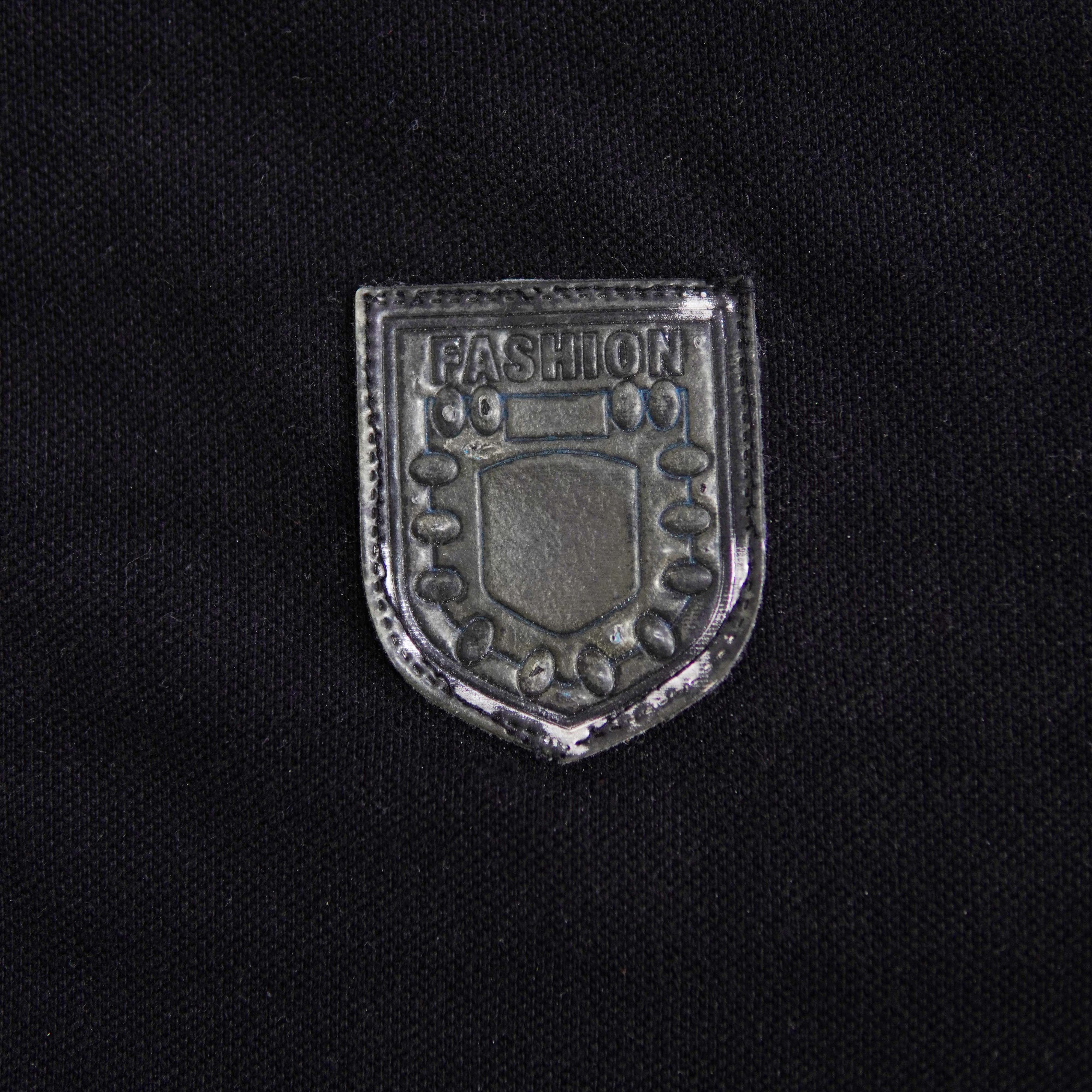 Black Self Linning 3- Tunic Polo Shirt